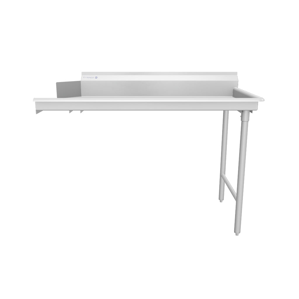 60" Clean Dish Table with Right Drainboard - 16 Gauge 304 Stainless Steel, NSF