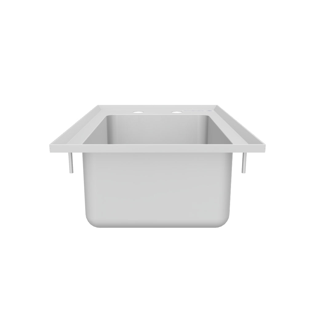 10" x 14" x 5" 16 Gauge Stainless Steel Commercial One Compartment Drop-In Sink, NSF