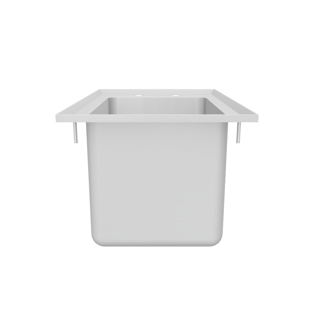 10" x 14" x 10" 16 Gauge Stainless Steel Commercial One Compartment Drop-In Sink, NSF