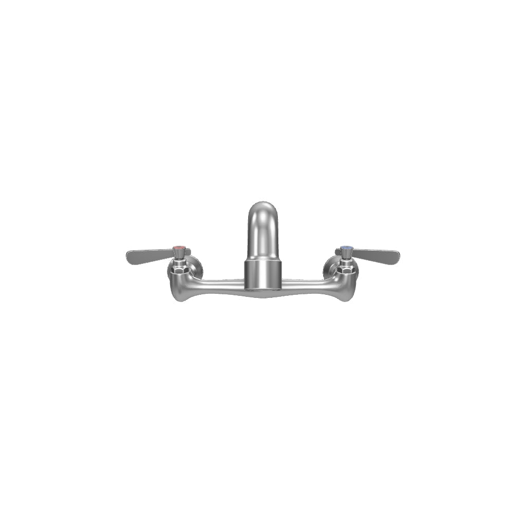Wall Mount Commercial Faucet with 12" x 5 11/16" Swing Spout and 8" Centers, NSF