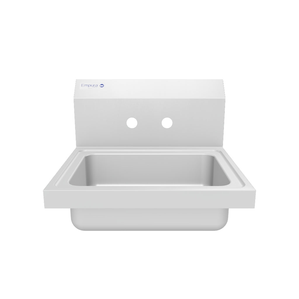 17" Wall Mounted Commercial 20 Gauge Stainless Hand Sink with Gooseneck Faucet, NSF