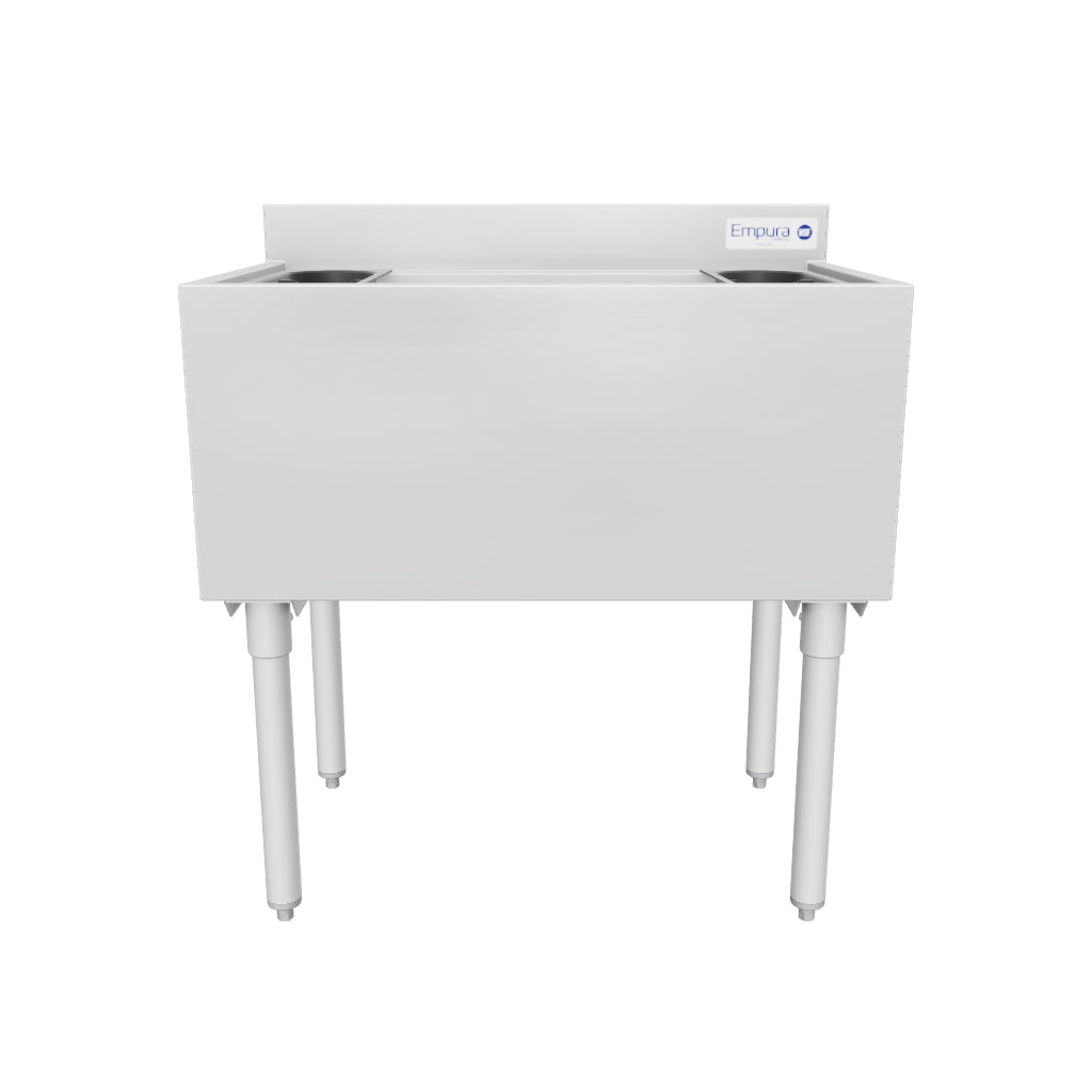 30" x 18.5" Stainless Steel Commercial Underbar Ice Bin, NSF