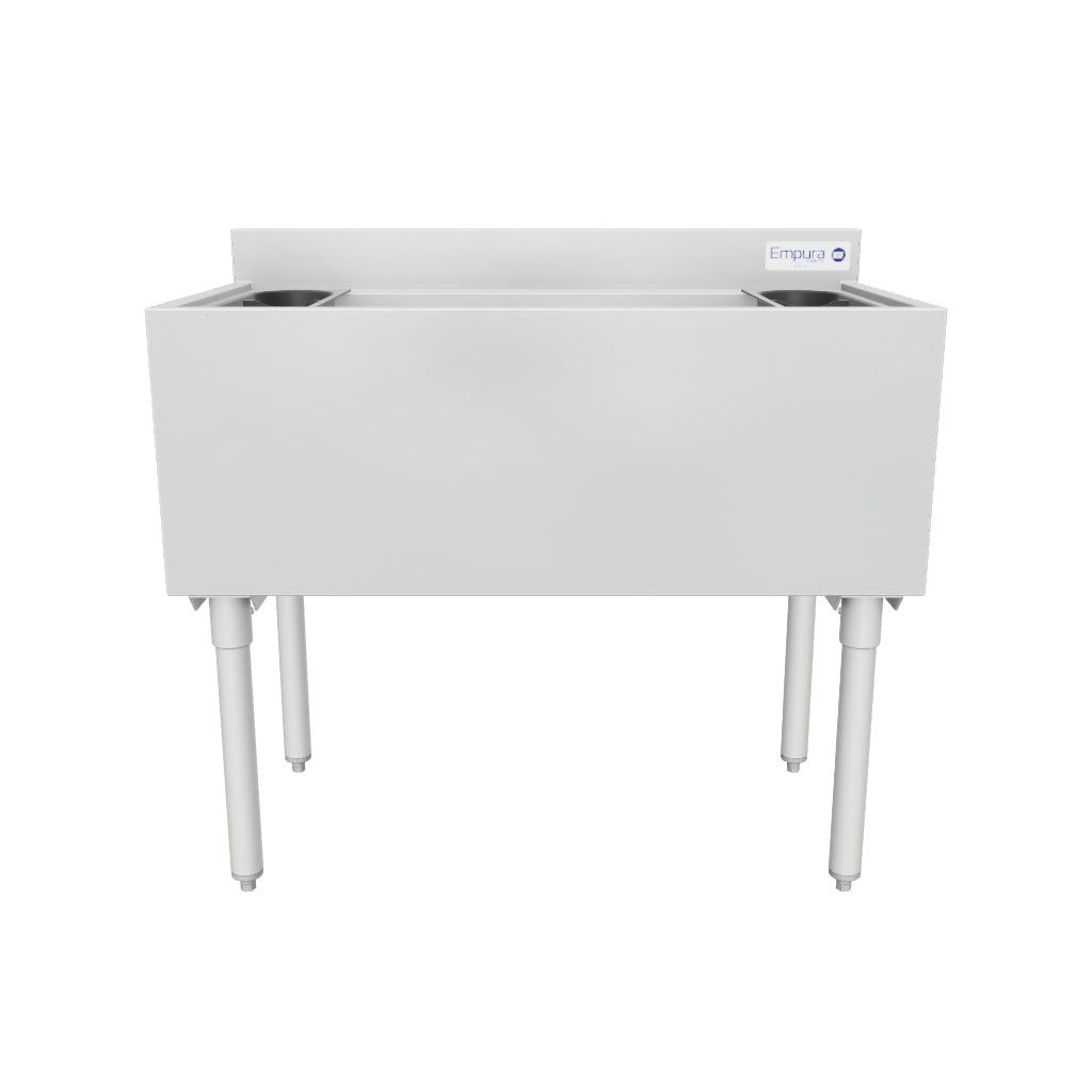 36" x 18.5" Stainless Steel Commercial Underbar Ice Bin, NSF