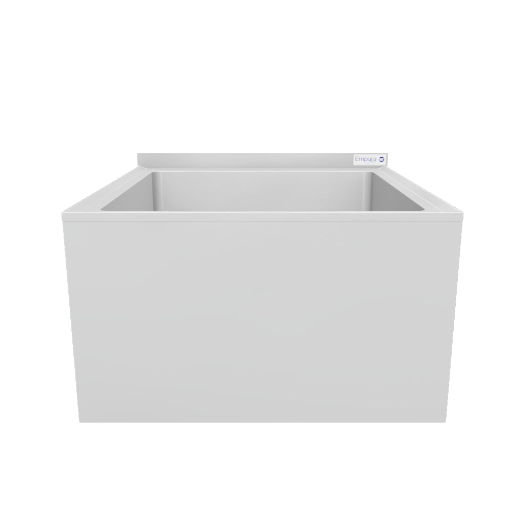 28" 16 Gauge Stainless Steel Mop Sink - 24" x 24" x 12" Bowl, NSF