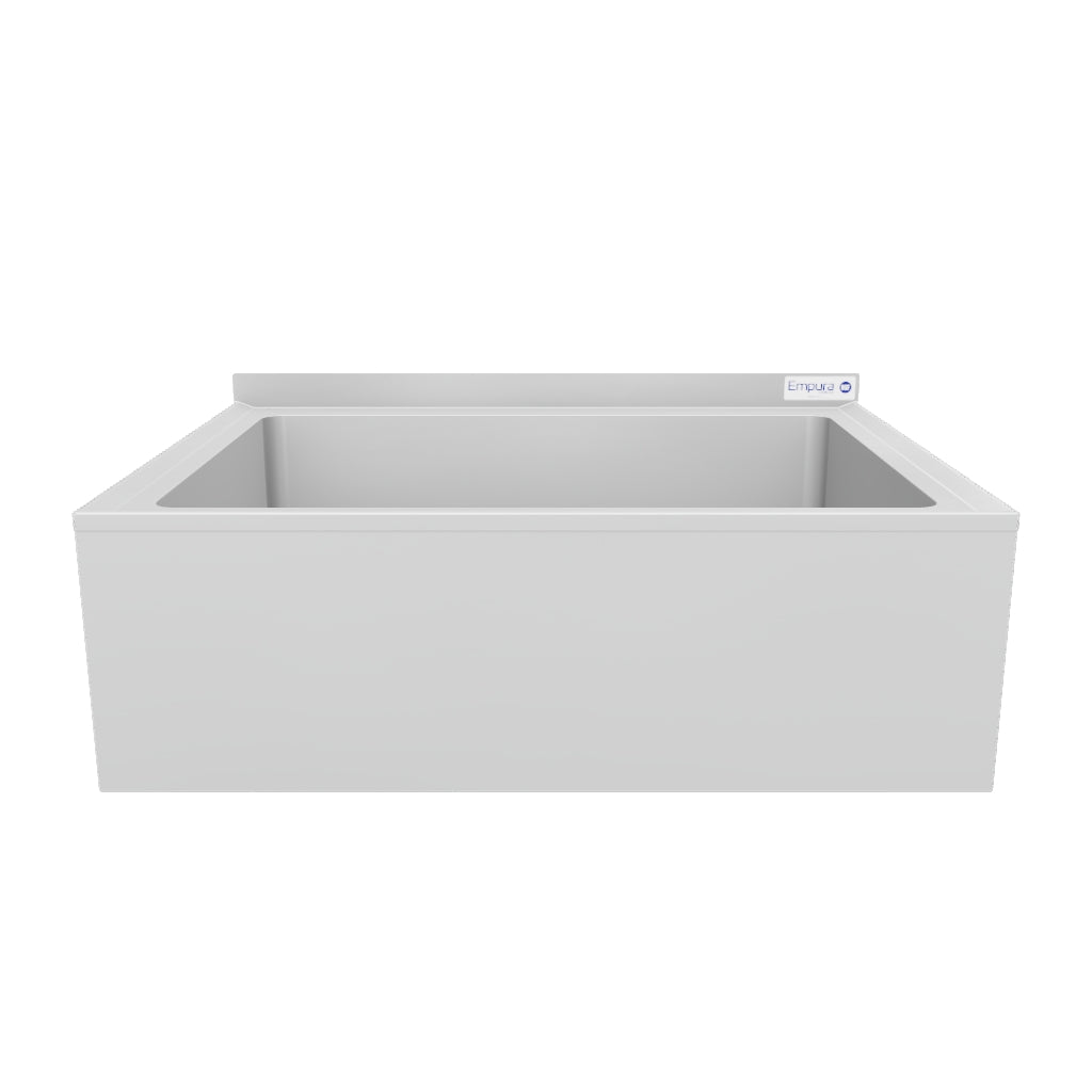 32" 16 Gauge Stainless Steel Mop Sink - 28" x 20" x 6" Bowl, NSF