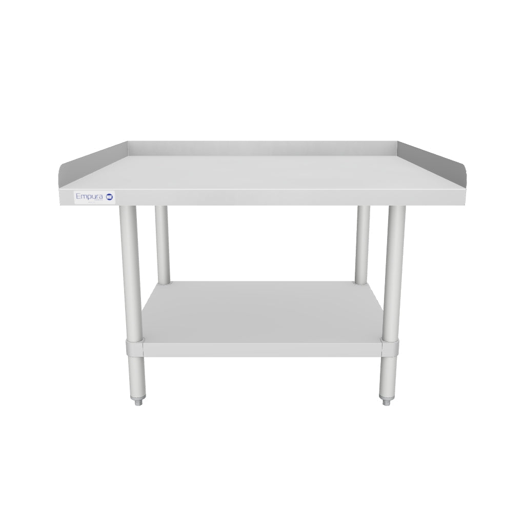 36" x 30" 16 Gauge Stainless Steel Equipment Stand with Galvanized Undershelf, NSF