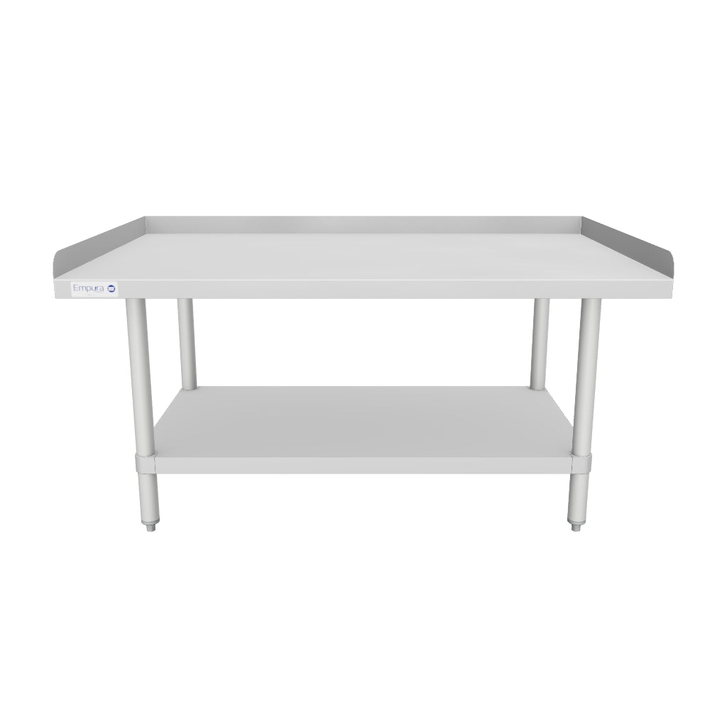 48" x 30" 16 Gauge Stainless Steel Equipment Stand with Galvanized Undershelf, NSF