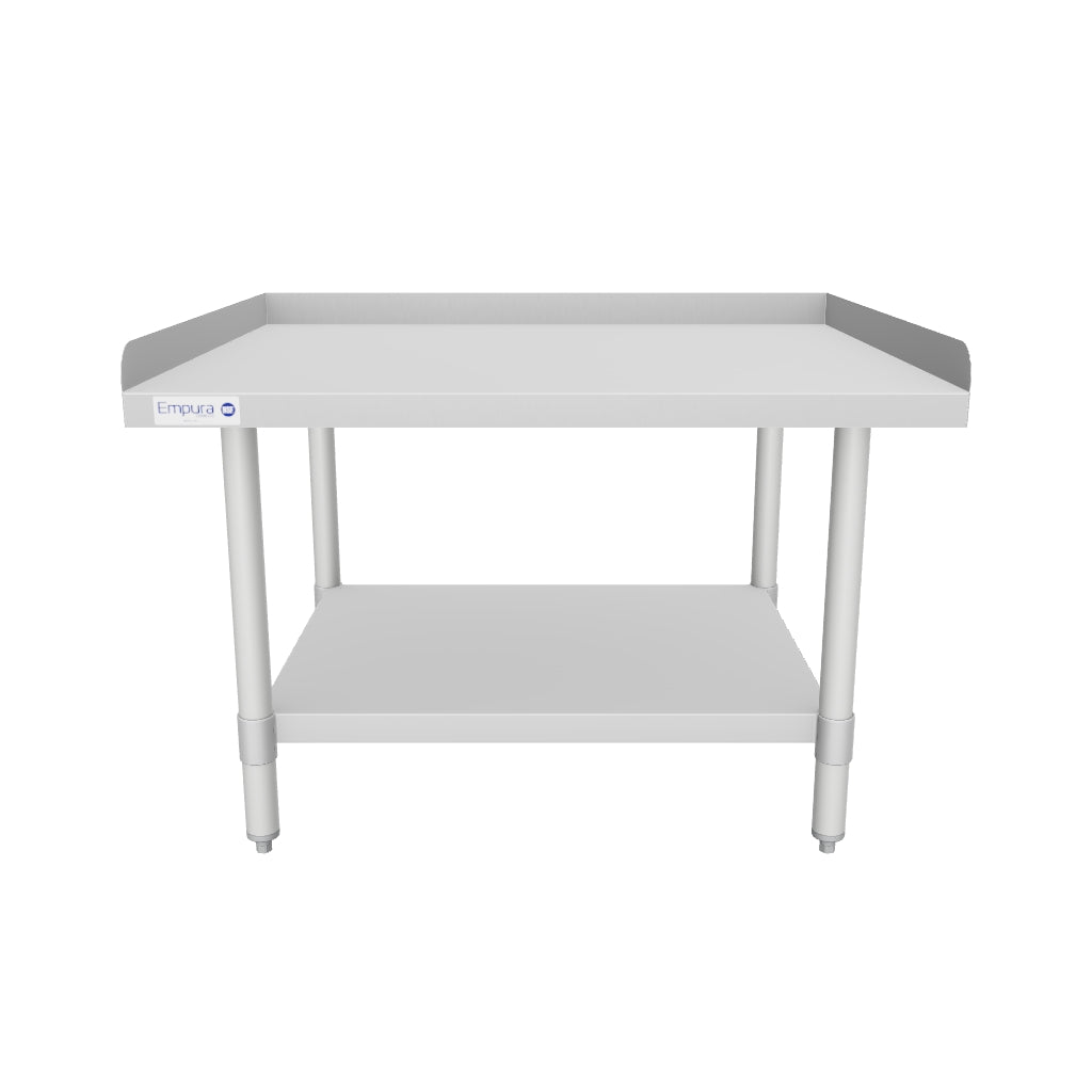 36" x 30" 18 Gauge Stainless Steel Equipment Stand with Galvanized Undershelf, NSF
