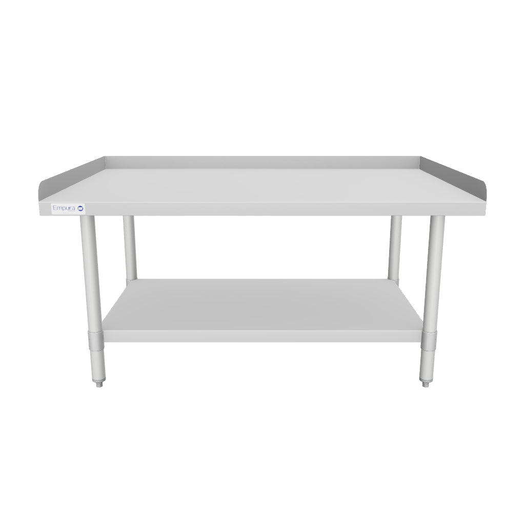 48" x 30" 18 Gauge Stainless Steel Equipment Stand with Galvanized Undershelf, NSF
