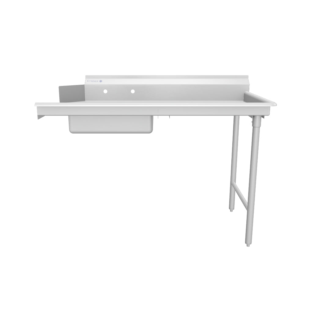 60" Soiled Dish Table with Right Drainboard - 16 Gauge 304 Stainless Steel, NSF