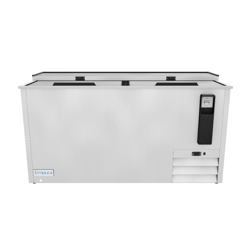 64" Stainless Steel Commercial Horizontal Bottle Cooler