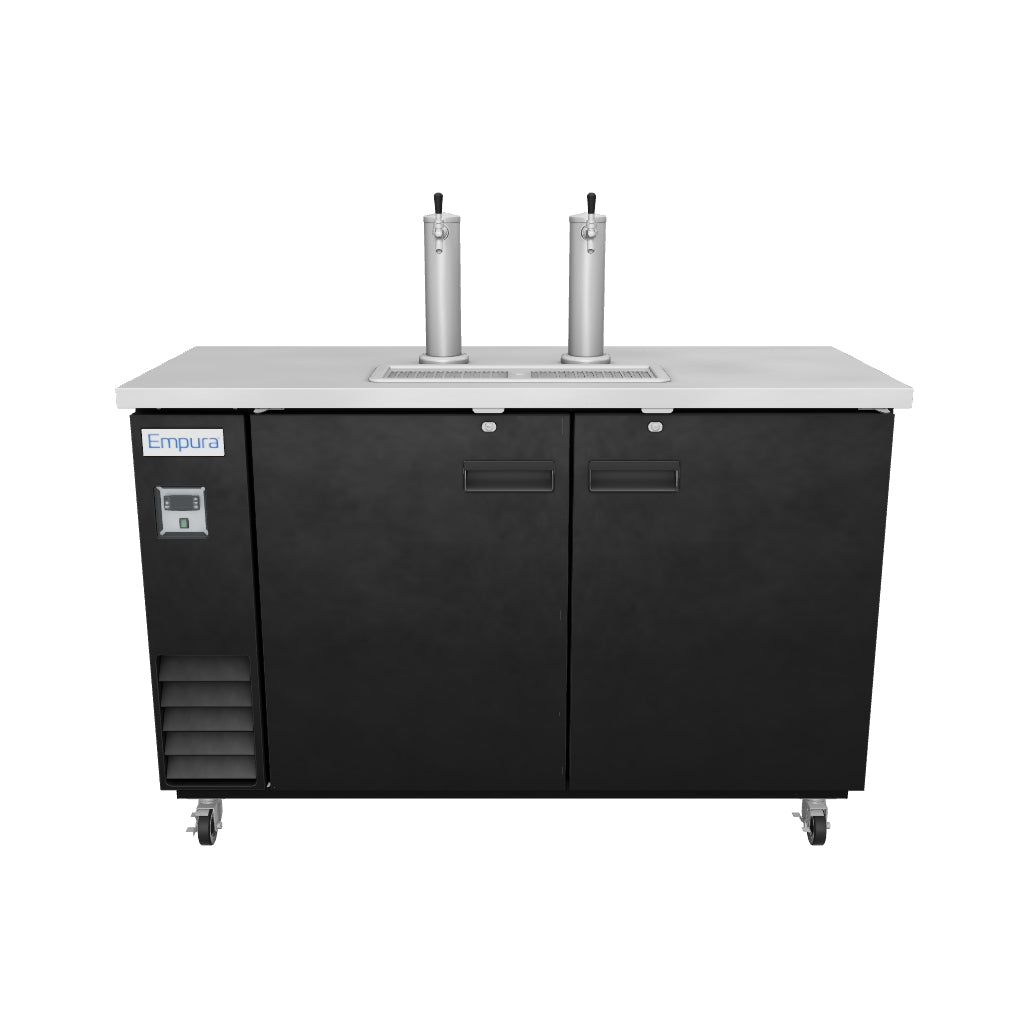 E-KDD3-2 Commercial Kegerator Beer Dispenser 3D View