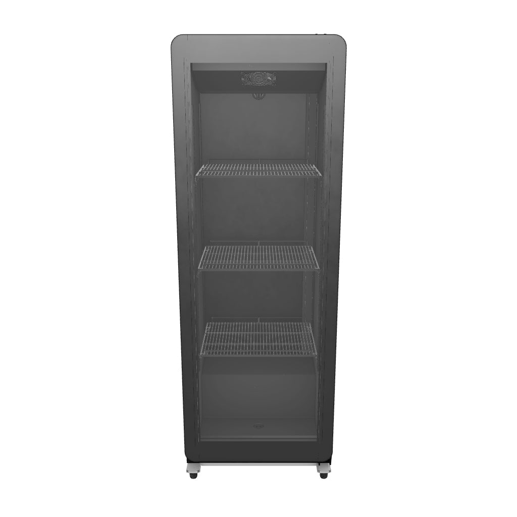 21" Black Swing Commercial Glass Door Merchandiser Refrigerator with ClearKeeper™ Glass - 7.28 cu ft ENERGY STAR®
