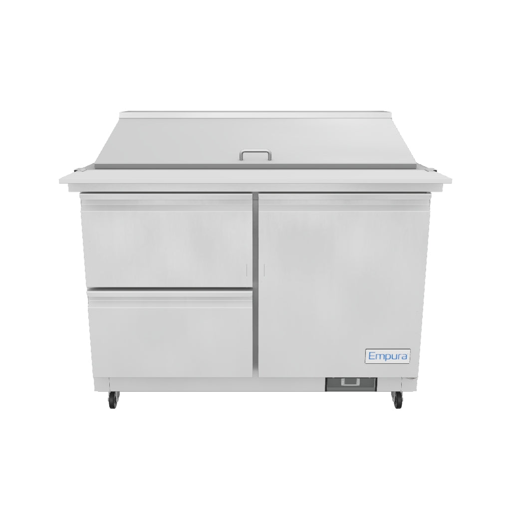 E-KSP48M-D2 Mega Top Sandwich Salad Unit Refrigerated Counter 3D View