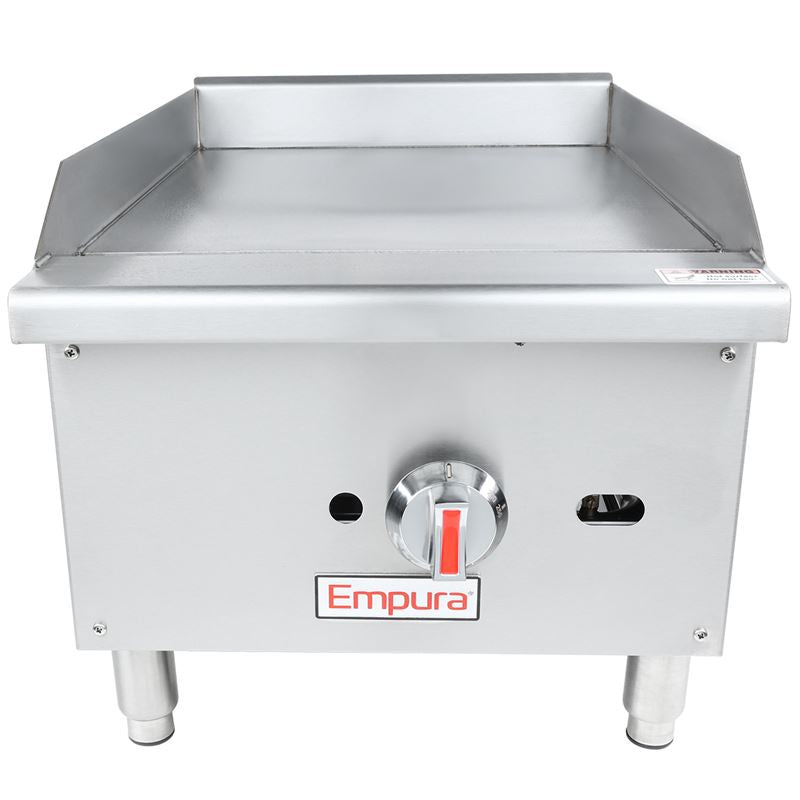 16" Standard Duty Commercial Countertop Gas Griddle with Thermostatic Controls - 30,000 BTU Griddle, Gas, Countertop Empura