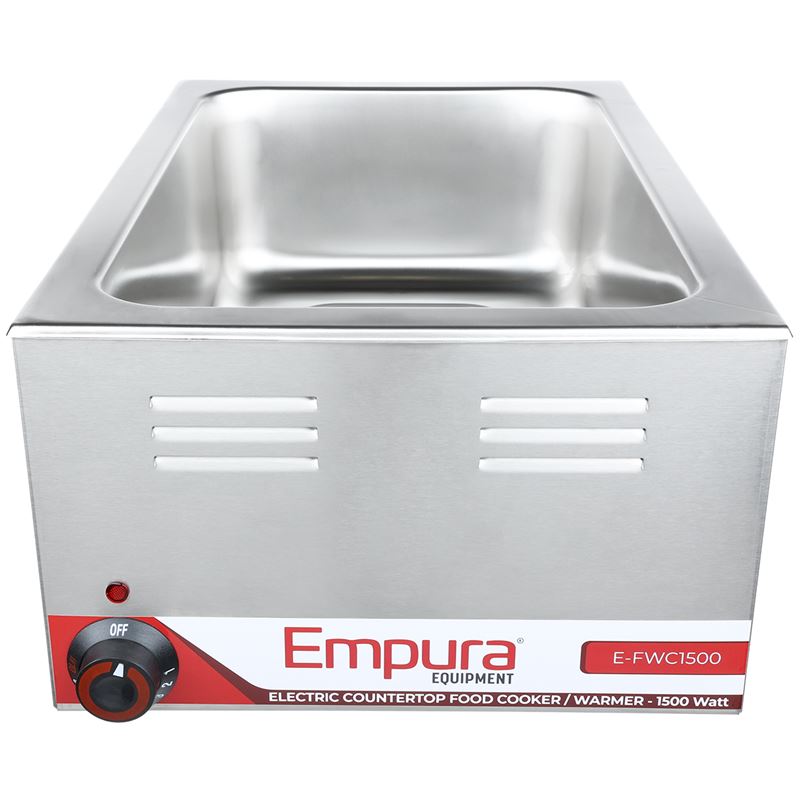 15" x 24" Full Size Electric Countertop Food Warmer - 120V, 1,500W Food Pan Warmer, Countertop Empura