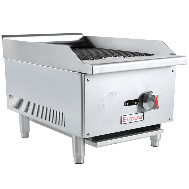 16" Gas Countertop Radiant Commercial Charbroiler - 30,000 BTU Charbroiler, Gas, Countertop Empura