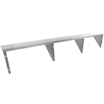 84" x 15" 18 Gauge Stainless Steel Standard Duty Wall Shelf, NSF Shelving, Wall Mounted Empura