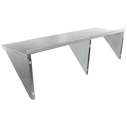 60" x 18" 16 Gauge Stainless Steel Heavy Duty Wall Shelf, NSF Shelving, Wall Mounted Empura