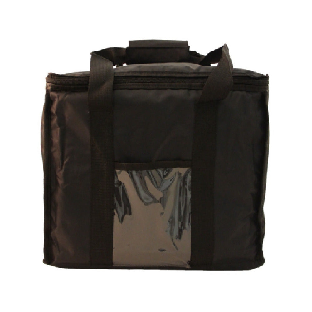 12" Black Insulated Food Carrier Machine Washable