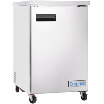 24" x 32" Swing Solid Door Stainless Steel Commercial Back Bar Refrigerator