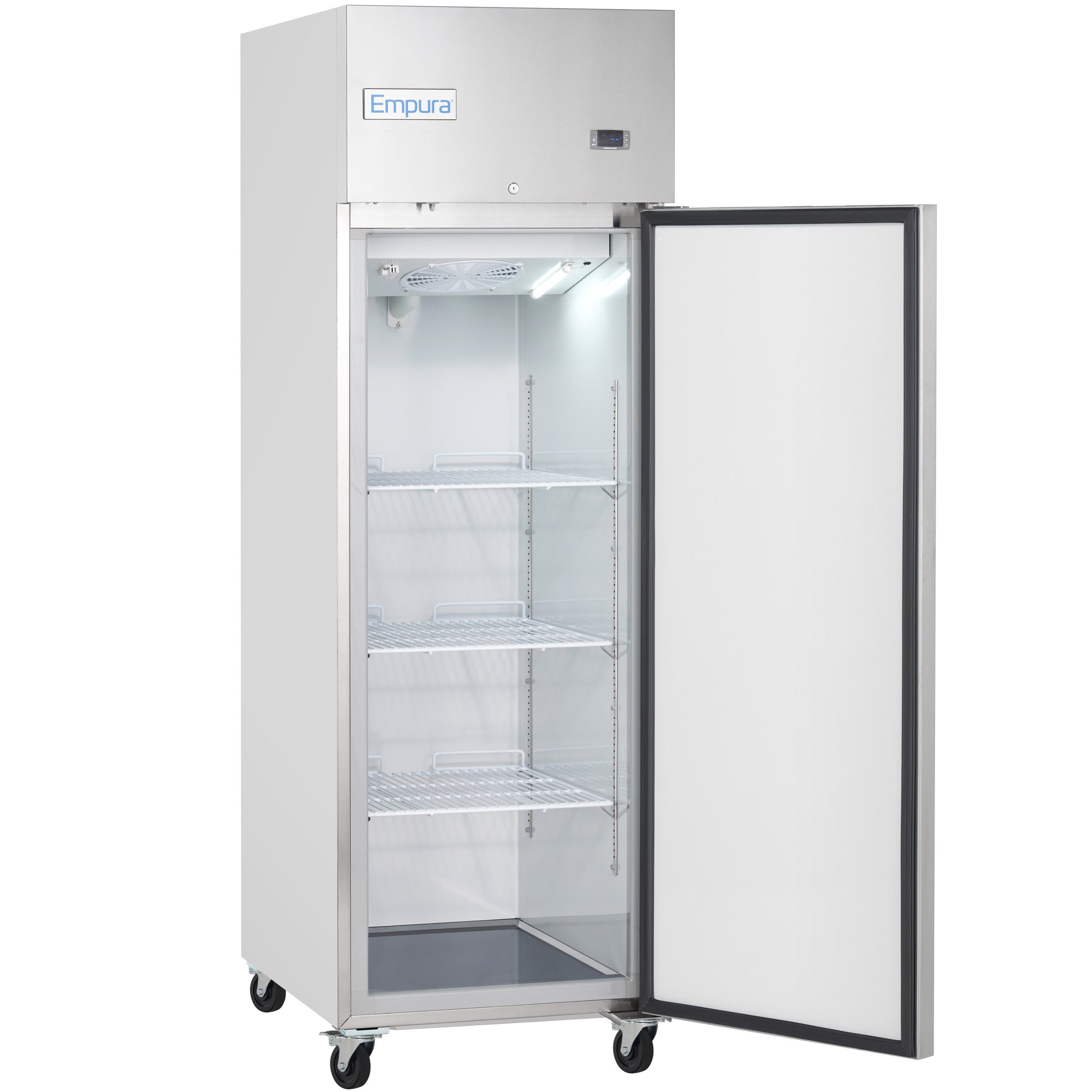 25" Commercial Stainless Steel 1 Door Reach-In Freezer