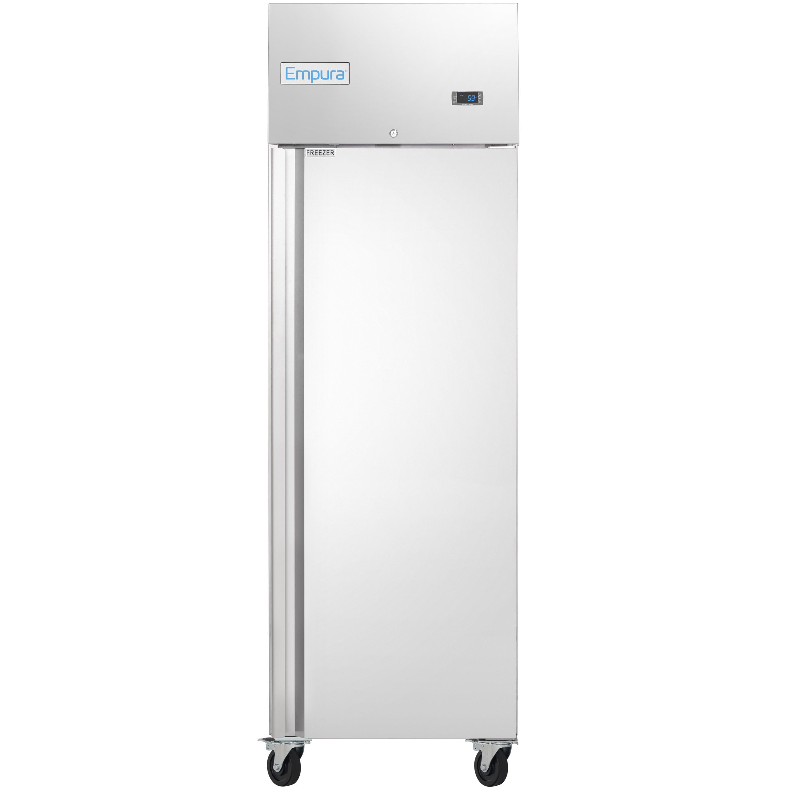 25" Commercial Stainless Steel 1 Door Reach-In Freezer