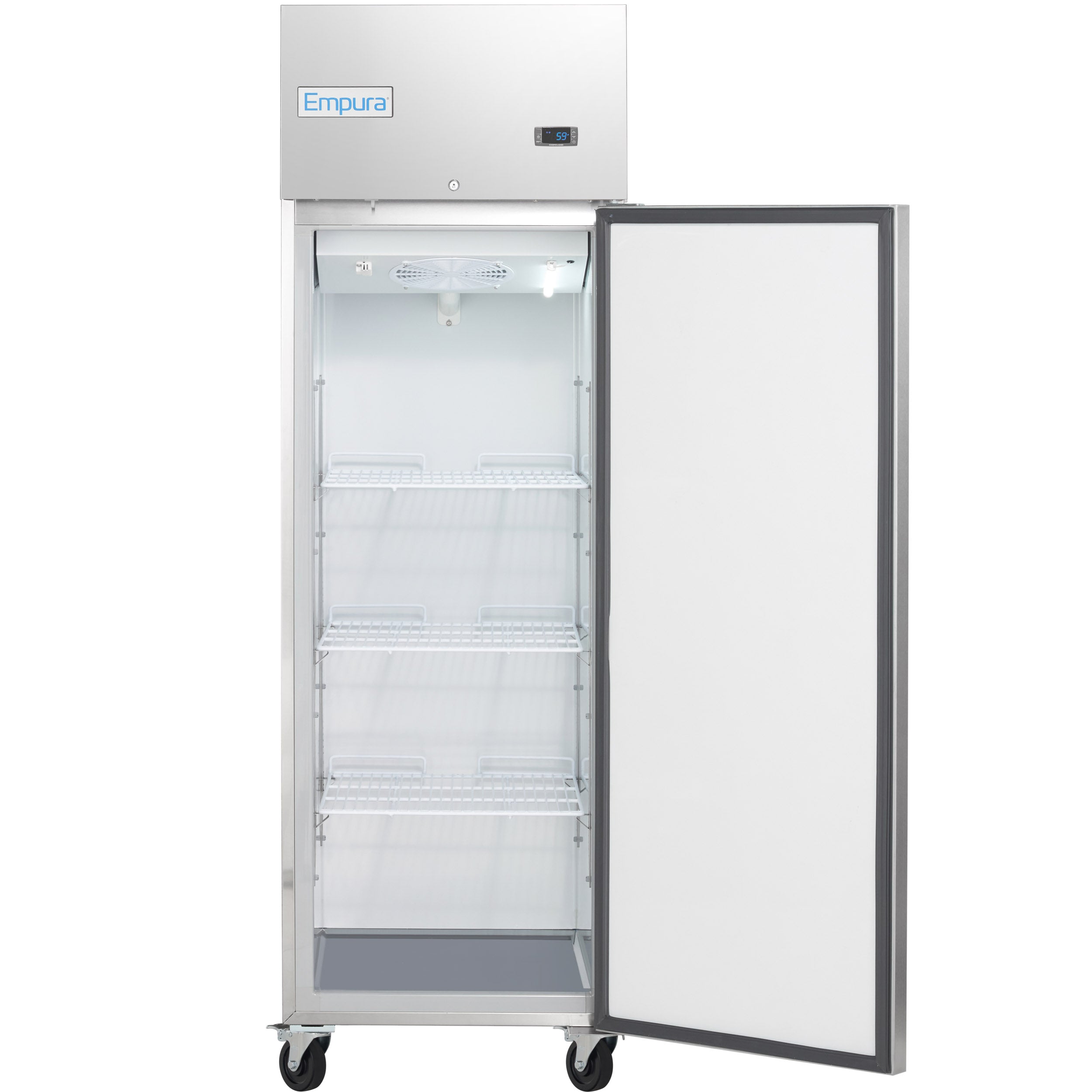 25" Commercial Stainless Steel 1 Door Reach-In Freezer