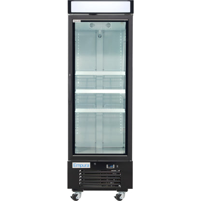 25" White Swing Commercial Glass Door Merchandiser Freezer with ClearKeeper™ Glass