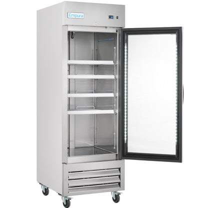 27" Commercial 1 Glass Door Reach-In Freezer