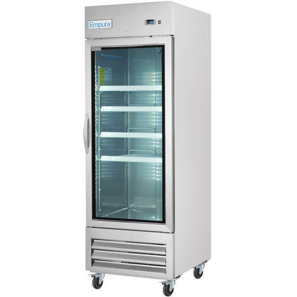 27" Commercial 1 Glass Door Reach-In Freezer