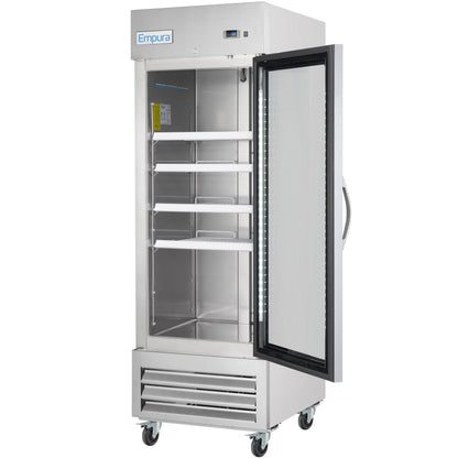 27" Commercial 1 Glass Door Reach-In Freezer