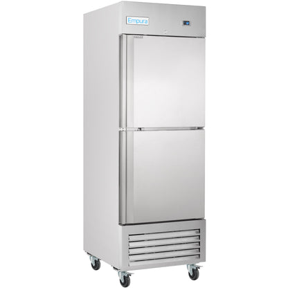 27" Commercial 1 Half Door Stainless Steel Reach-In Freezer