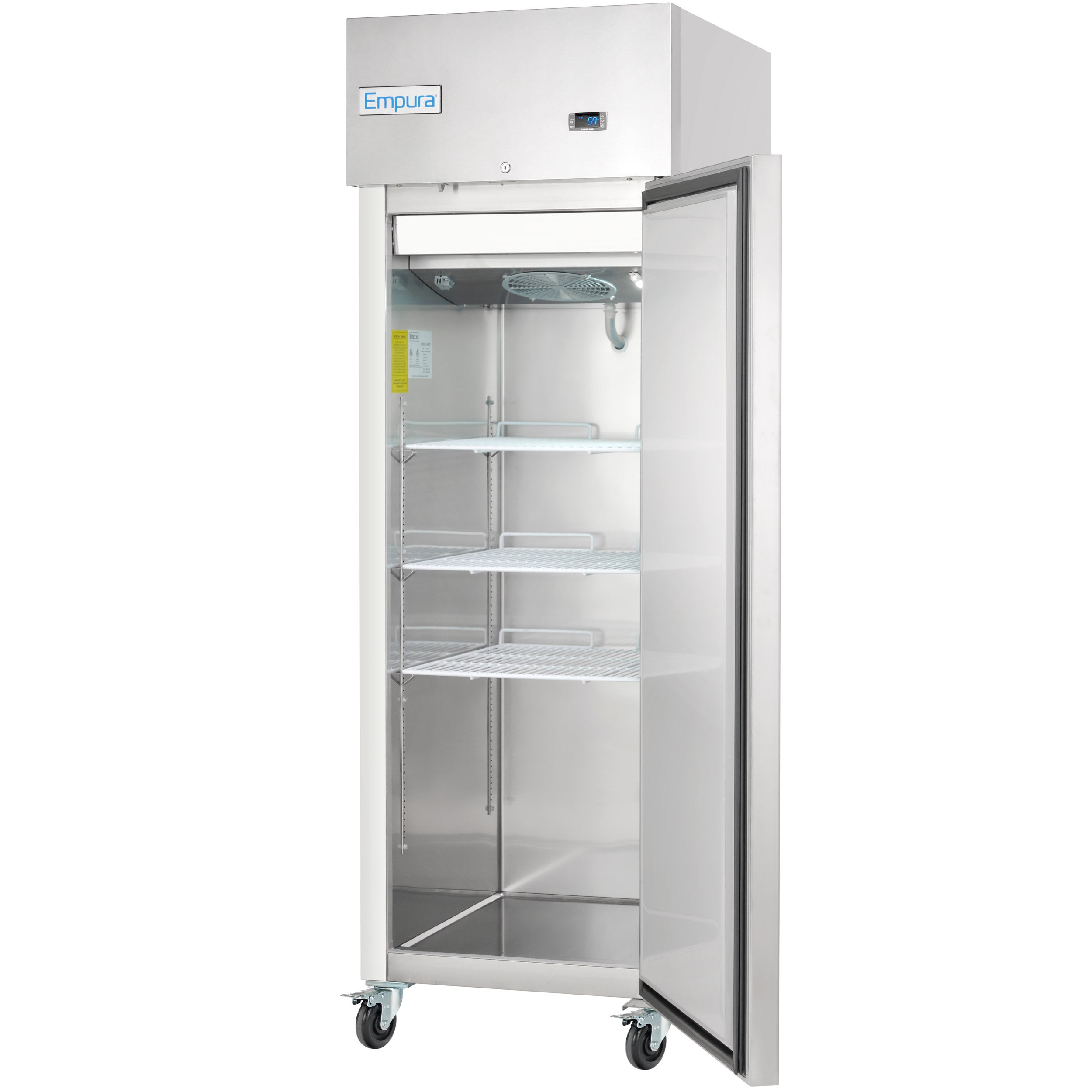 27" Commercial Stainless Steel 1 Door Reach-In Freezer