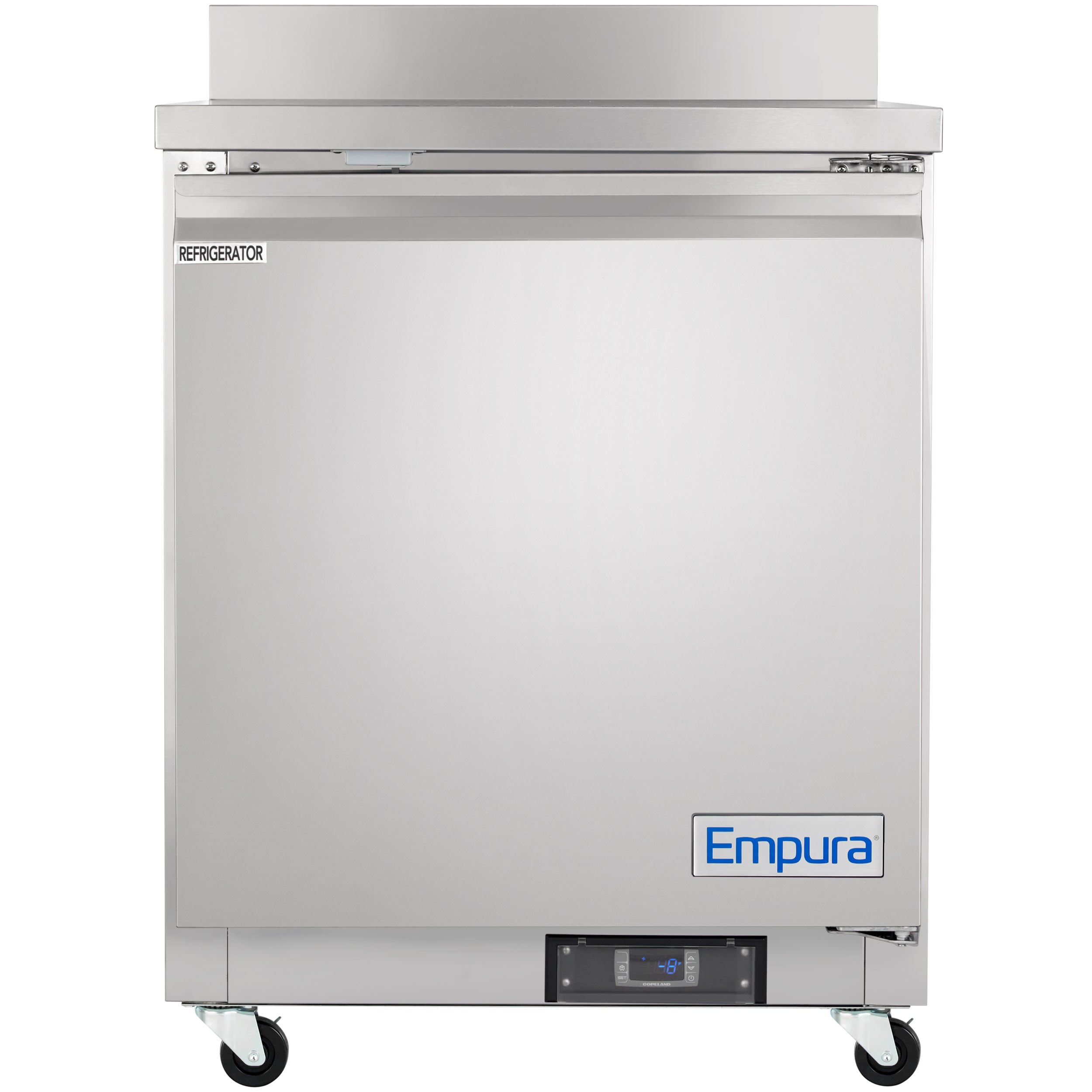 28" Single Door Commercial Undercounter Refrigerator with Backsplash