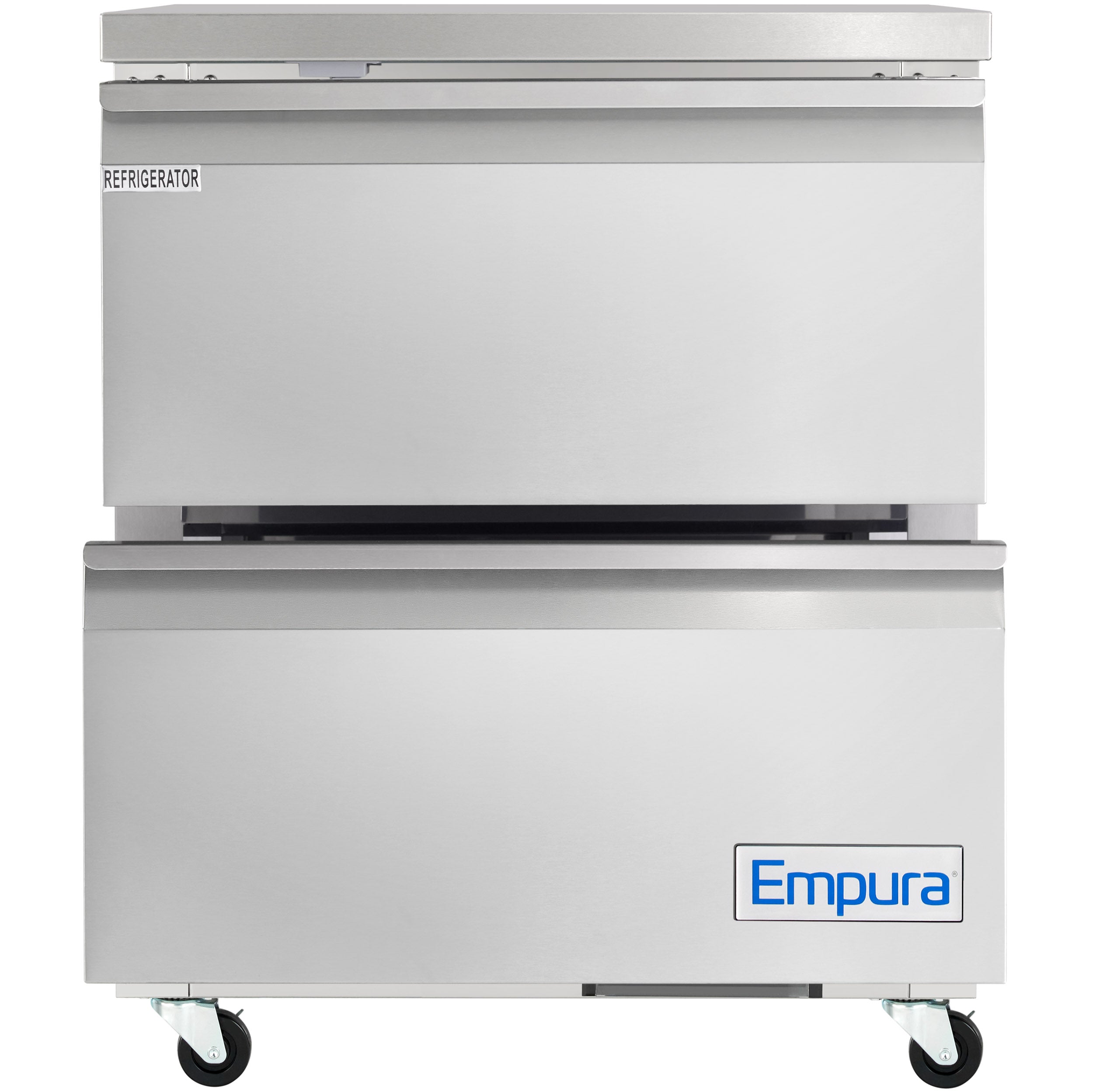 28" Two Drawer Commercial Undercounter Reach-In Refrigerator