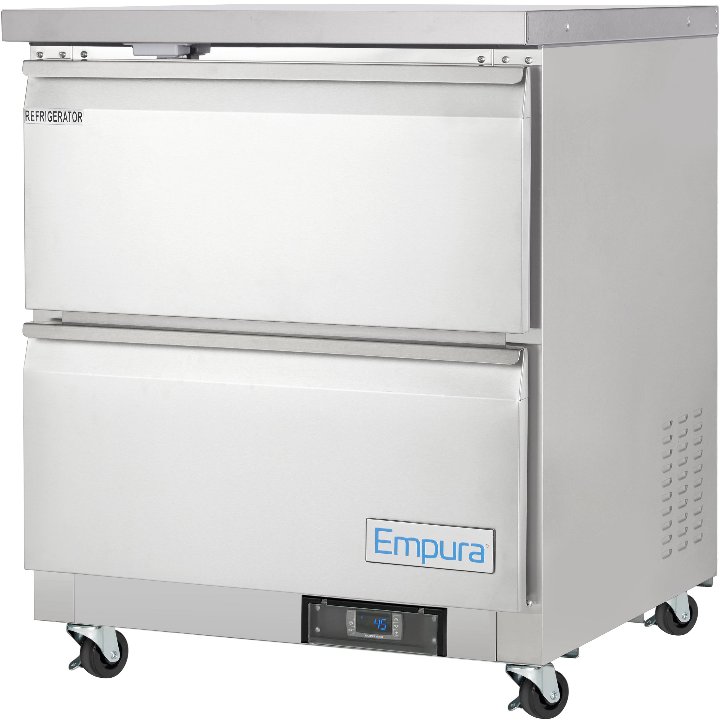 28" Two Drawer Commercial Undercounter Reach-In Refrigerator