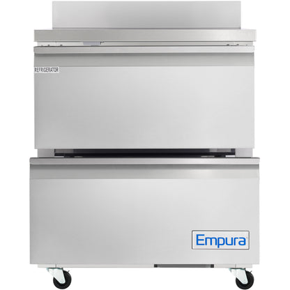 28" Two Drawer Commercial Work Top Undercounter Reach-In Refrigerator