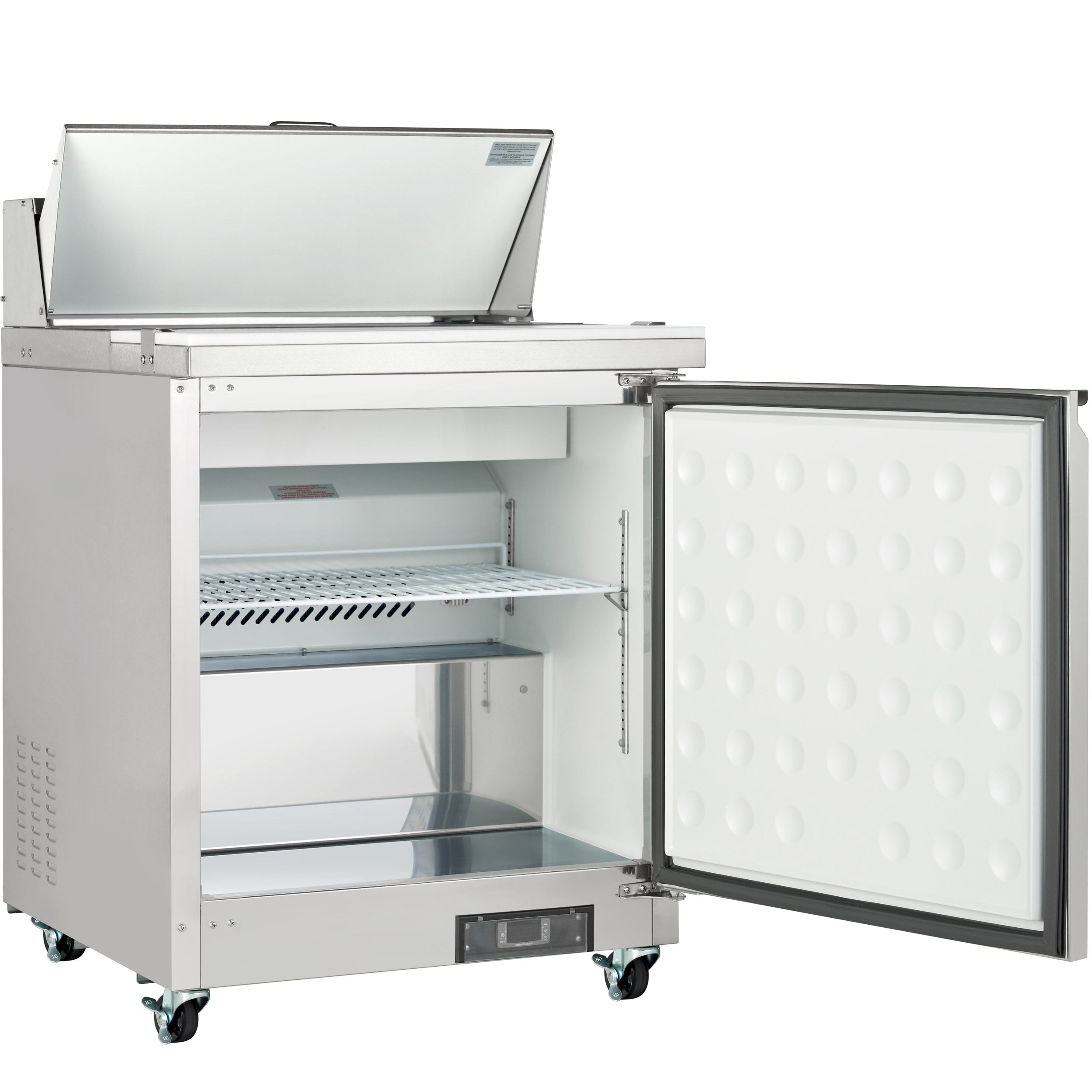 29" 1 Door Commercial Refrigerated Sandwich and Salad Prep Table