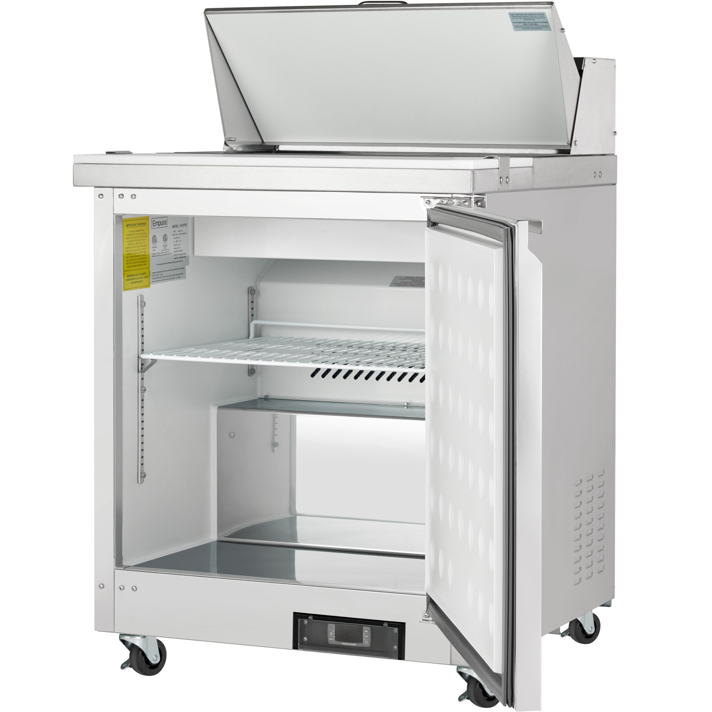 29" 1 Door Commercial Refrigerated Sandwich and Salad Prep Table