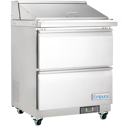 29" 2 Drawer Commercial Mega Top Refrigerated Sandwich and Salad Prep Table