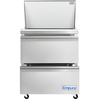 29" 2 Drawer Commercial Mega Top Refrigerated Sandwich and Salad Prep Table
