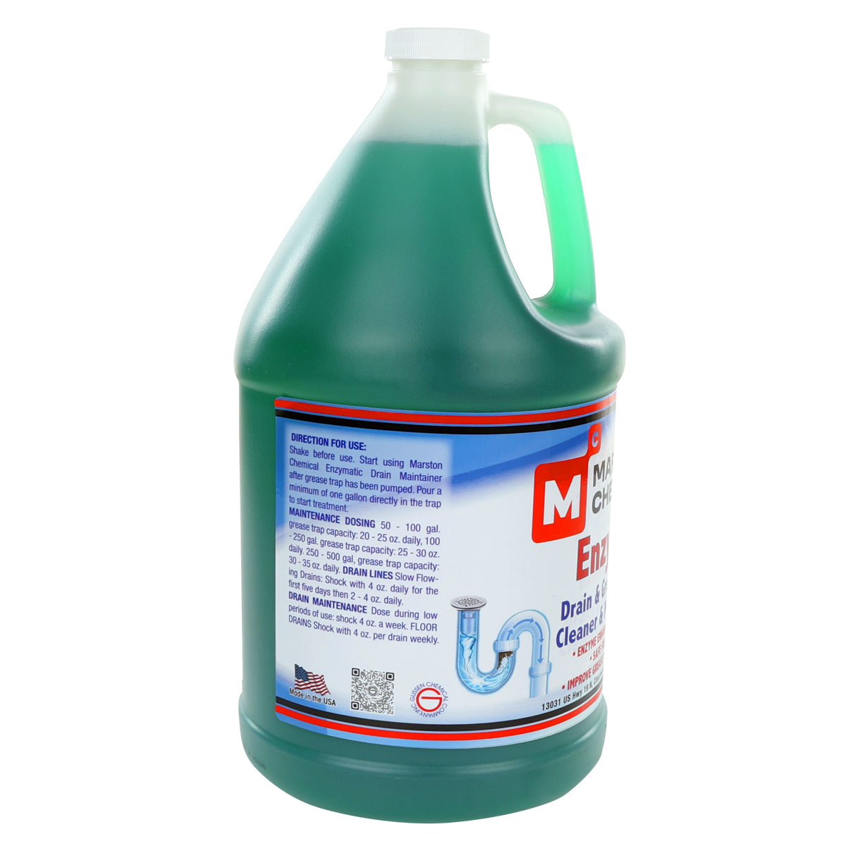 1 Gallon Enhance Formula Enzyme Drain Cleaner Safe for Pipes Made in USA
