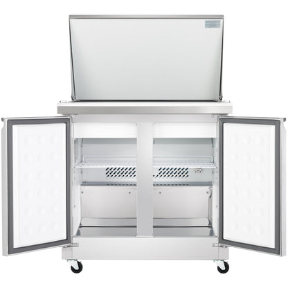 36" 2 Door Commercial Mega Top Refrigerated Sandwich and Salad Prep Table
