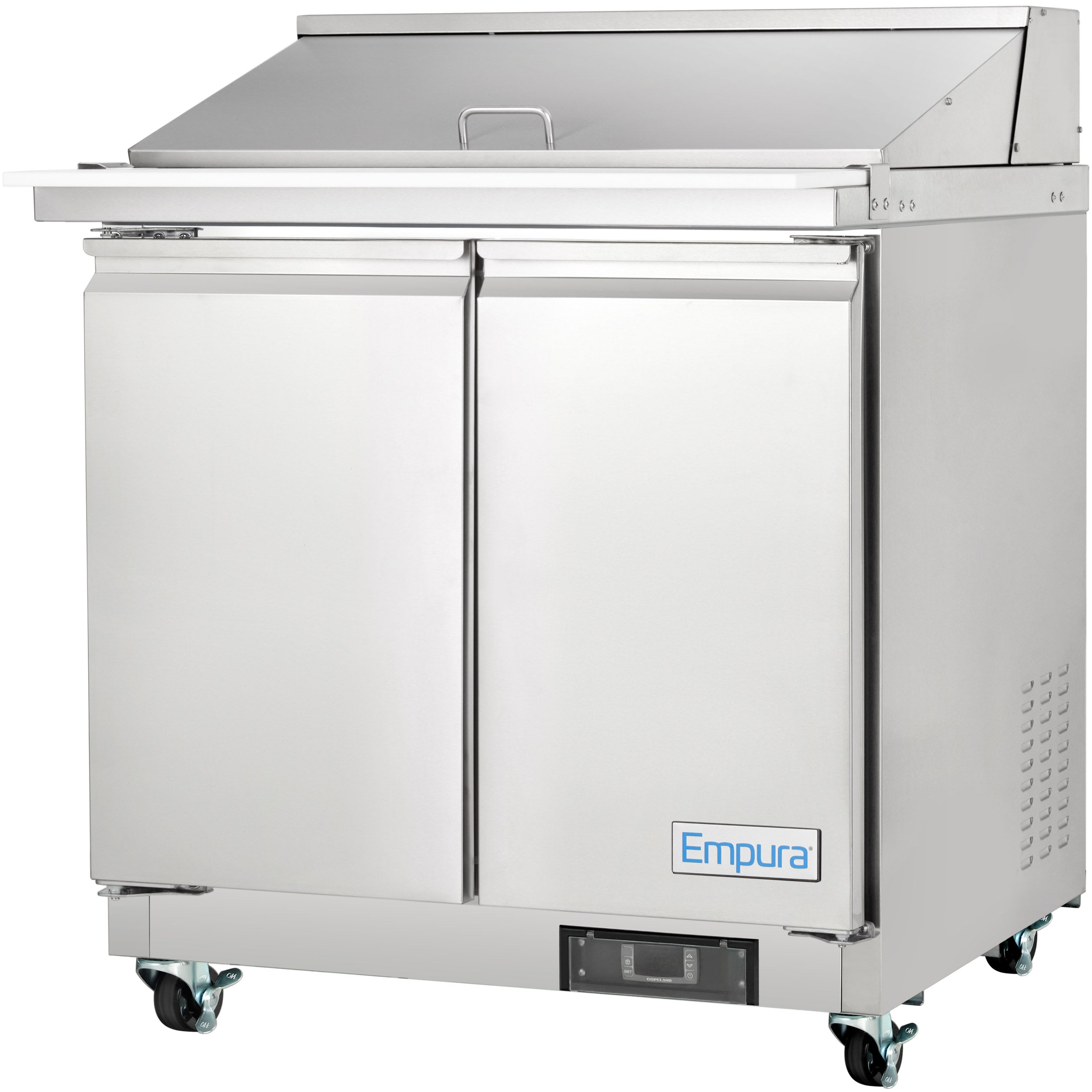 36" 2 Door Commercial Mega Top Refrigerated Sandwich and Salad Prep Table