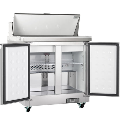 36" 2 Door Commercial Refrigerated Sandwich and Salad Prep Table