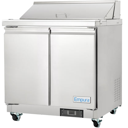 36" 2 Door Commercial Refrigerated Sandwich and Salad Prep Table