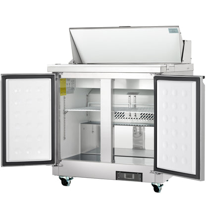 36" 2 Door Commercial Refrigerated Sandwich and Salad Prep Table