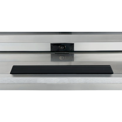 37" Powder Coated Black Stainless Steel Commercial Horizontal Bottle Cooler