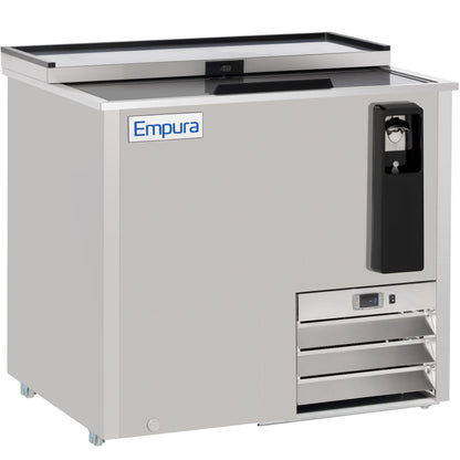 37" Stainless Steel Commercial Horizontal Bottle Cooler